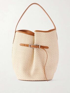 Liffner Belted Bucket Bag Raffia Large